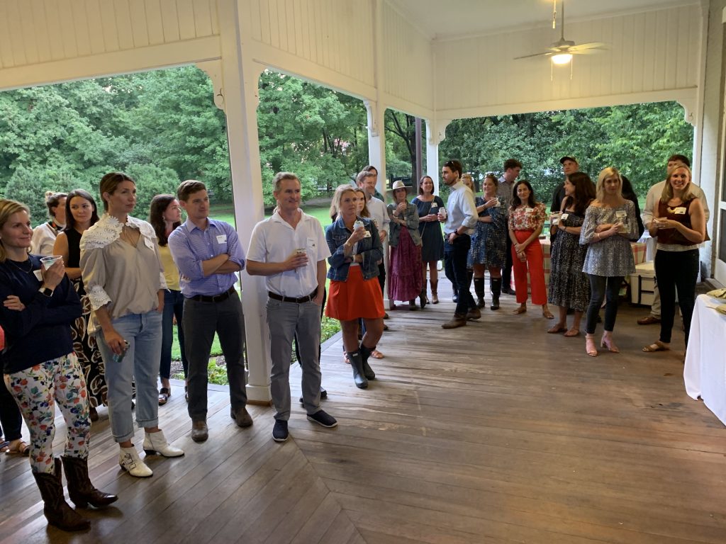 Members of the Moonlighter Committee enjoying the 2019 Once in a Blue Moon Kickoff Event at Glen Leven Farm.
